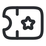 Ticket Star SVG Icon
